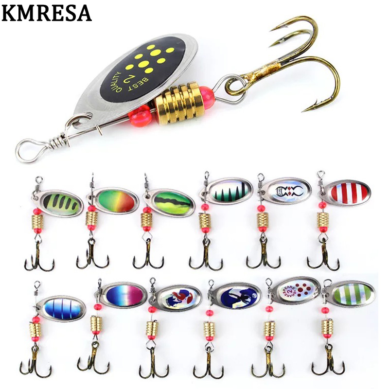 Fishing Lure Crankbait - Señuelo giratorio de Metal con lentejuelas
