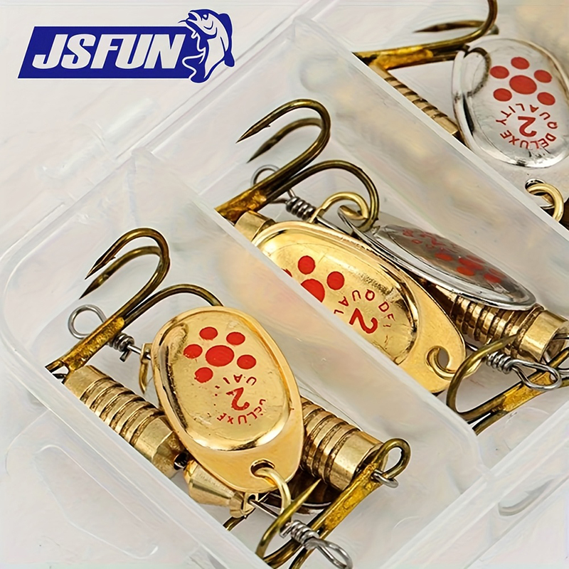 Fishing Lure Blade Bait - JSFUN Juego de 10 Señuelos Giratorios