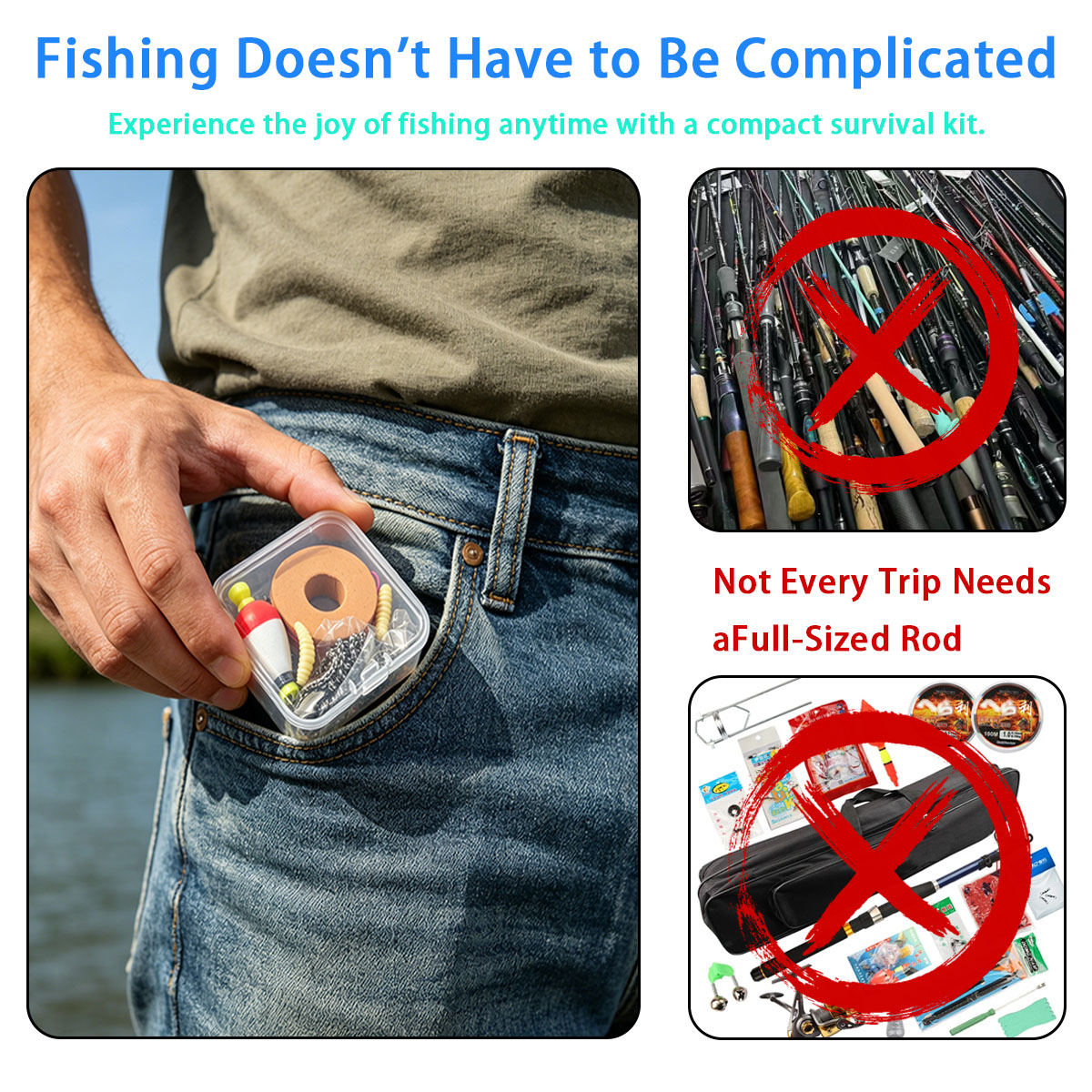 Fishing Lure Box - Juego de equipo de pesca de