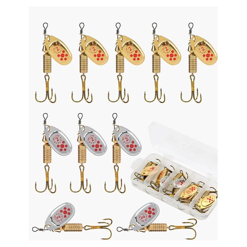 JSFUN Juego de 10 Señuelos Gir - Fishing Lure Blade Bait reseña y precio
