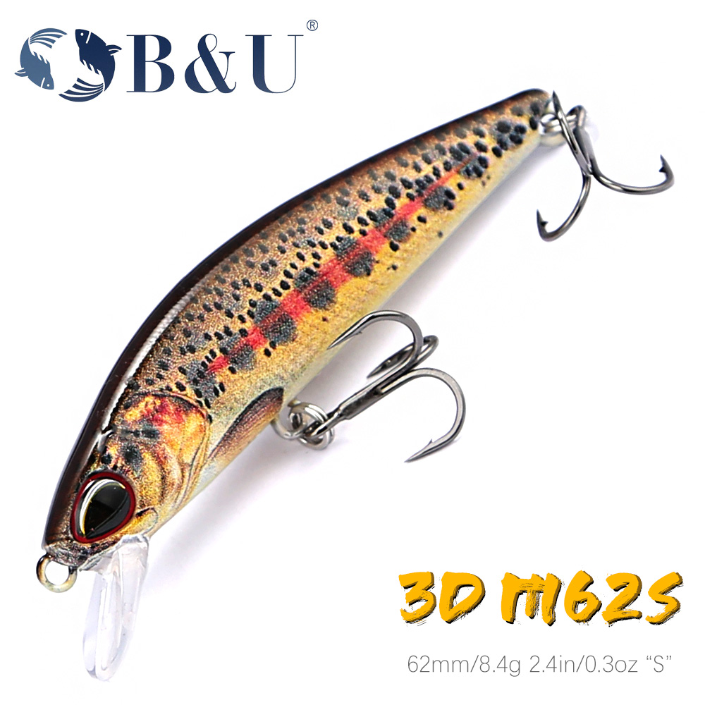 B & U 62mm 8,4g Wobblers de pe - Fishing Lure Jerkbait reseña y precio