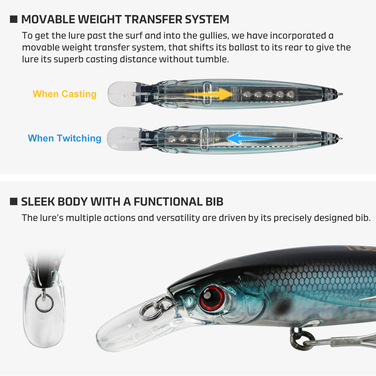 Noeby 100mmm 14g 120mm 22g Jer - Fishing Lure Jerkbait reseña y precio